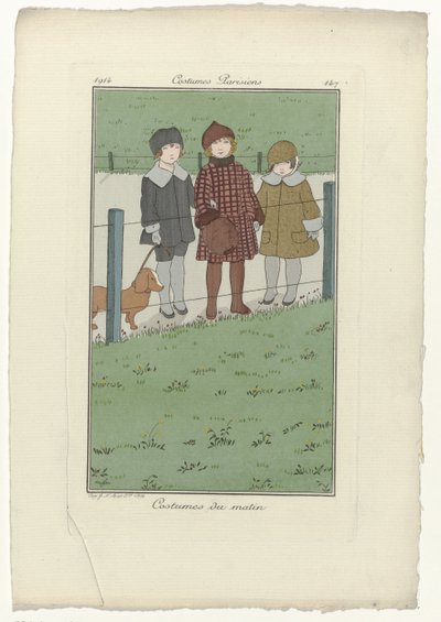Journal des Dames et des Modes, Costumes Parisiens, 1914, nº 147: Costumes du matin de Monogrammist MFN