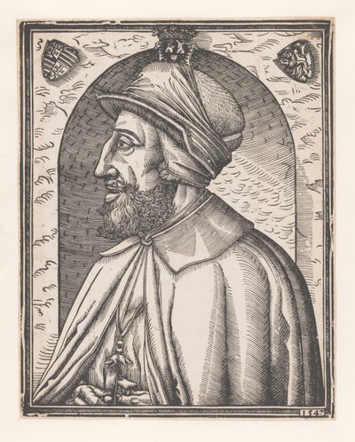 Retrato de Fernando I de Habsburgo, emperador alemán de Monogrammist MR