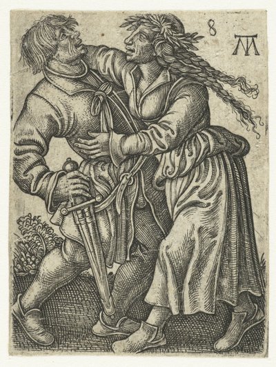 pareja de baile en la granja Campesinos bailarines (título de la serie) de Monogrammist MT