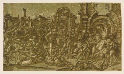 La masacre de los inocentes (después de Rafael), 1544 de Monogrammist NDB