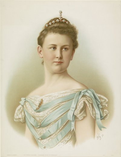 Retrato de Guillermina, Reina de los Países Bajos de Monogrammist WG