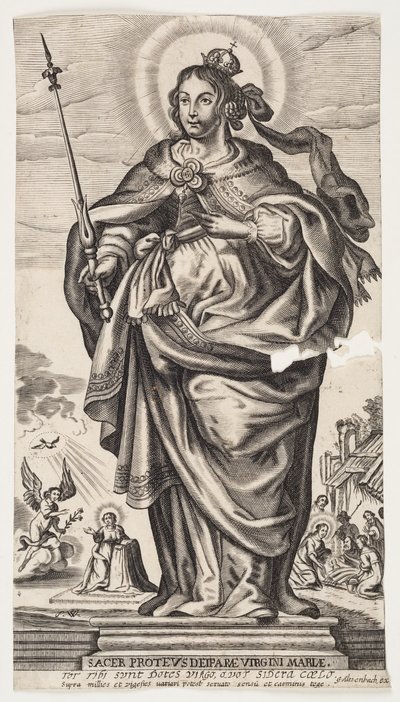 Virgen María con corona y cetro de Monogrammist s.W.