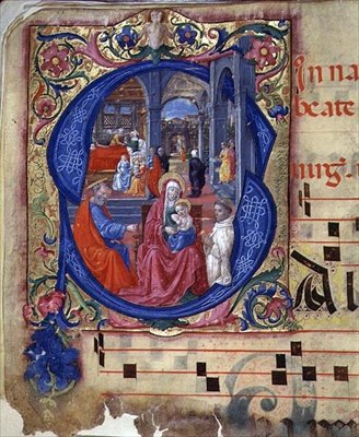 Ms 543 f.114v Inicial historiada 