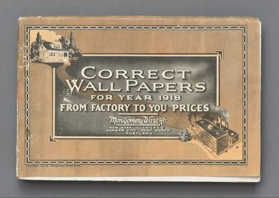 Papeles pintados correctos para el año 1918 de Montgomery Ward and Co.