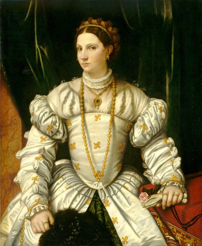 Retrato de una dama de blanco de Moretto da Brescia