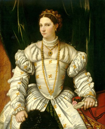 Retrato de una dama de blanco de Moretto da Brescia
