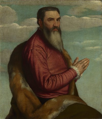 Hombre Orando con una Larga Barba de Moretto da Brescia