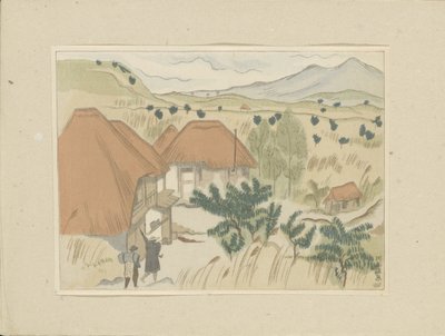 Aguas termales de Kawakami Kawakami Onsen (título sobre el objeto) Segunda parte, área de Aizu (título de la serie) Dai nishû, Aizu no bu (título de la serie) Impresiones de paisajes japoneses (título de la serie) Nihon fûkei hanga (título de la serie) de Morita Tsunetomo
