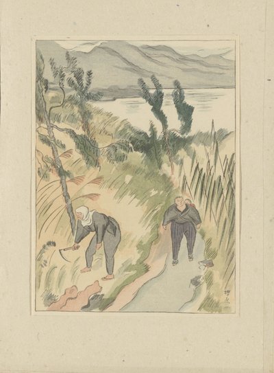 Cerca del lago Nippara nippara kohan Segunda parte, área de Aizu (título de la serie) Dai nishû, Aizu no bu (título de la serie) Impresiones de paisajes japoneses (título de la serie) Nihon fûkei hanga (título de la serie) de Morita Tsunetomo