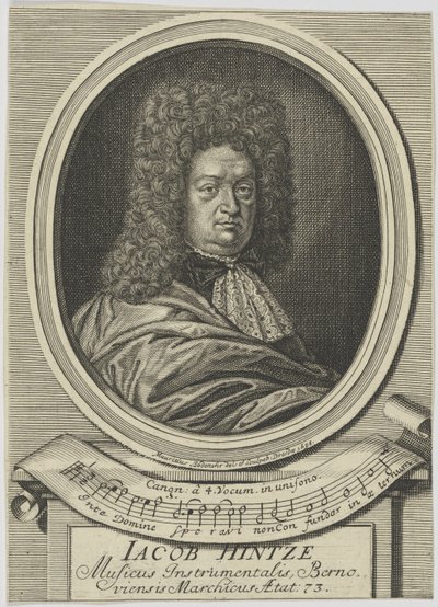 Retrato de Jacob Hintze 1622-1702, 1695 de Moritz Bodenehr