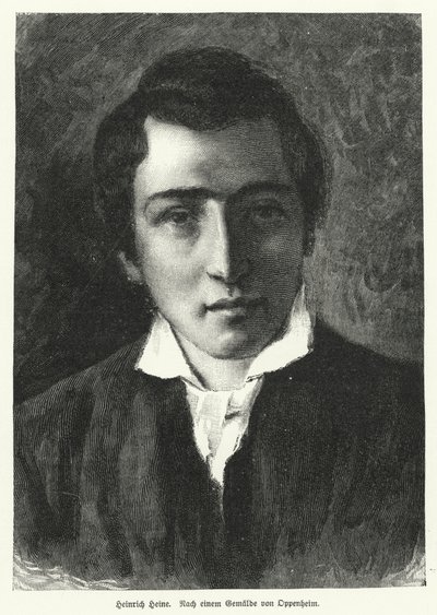 Heinrich Heine, poeta alemán de Moritz Daniel Oppenheim