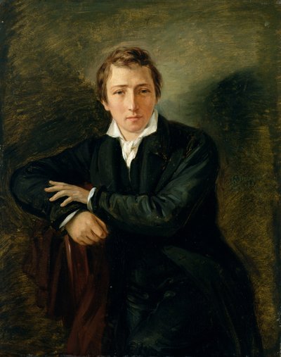 Retrato de Heinrich Heine (1797-1856) 1831 de Moritz Daniel Oppenheim