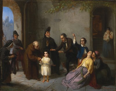 El secuestro de Edgardo Mortara, 1862 de Moritz Daniel Oppenheim