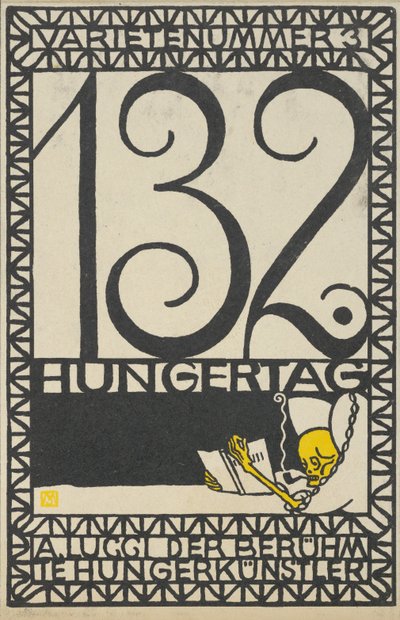 Acto de variedad 3: 132º día de ayuno, A. Lucci el famoso artista del hambre, 1907 de Moritz Jung