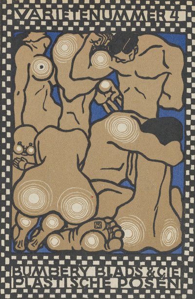 Acto de vodevil 4: Bumbery Blads & Cie, Poses plásticas Varieténummer 4: Bumbery Blads & Cie..., 1907 de Moritz Jung