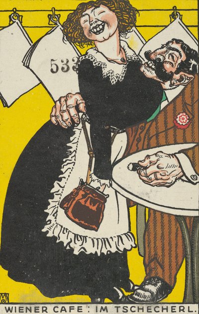 Café Vienés: En el Pequeño Café, 1911 de Moritz Jung
