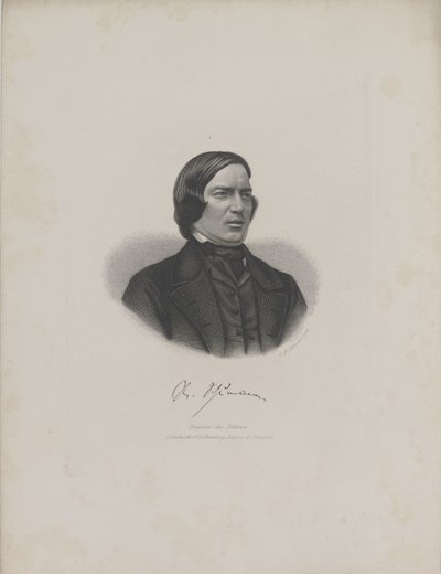 Retrato del Compositor Robert Schumann 1810-1856, c. 1840 de Moritz Laemmel