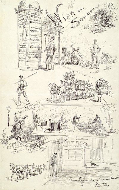 Tipos vieneses 1885 (Viena en verano) de Moritz Ledeli