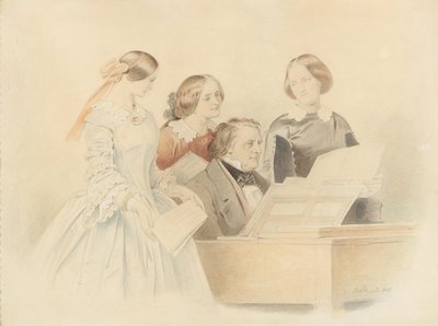 El ensayo con Franz Lachner, 1858 de Moritz Ludwig von Schwind