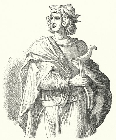 Walther von der Vogelweide, poeta lírico del alto alemán medio de Moritz Ludwig von Schwind