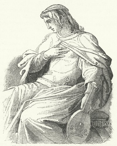 Wolfram von Eschenbach, caballero y poeta alemán de Moritz Ludwig von Schwind