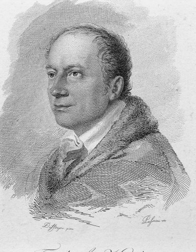 Retrato de Friedrich Kind, grabado por Passini (grabado) de Moritz Michael (after) Daffinger