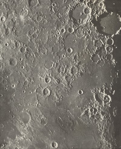 Photographie Lunaire Albategnius - Triesnecker - Manilius,1903 (foto) de Moritz & Puiseux Pierre Henri (1855-1928) Loewy
