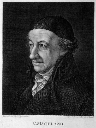 Retrato del poeta y escritor Christoph Martin Wieland 1733-1813, siglo XIX de Moritz Steinla