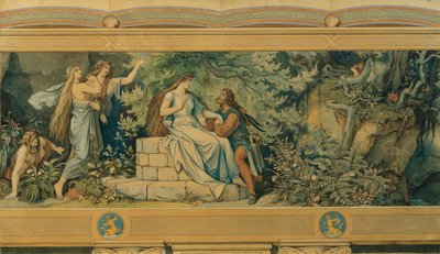 La bella Melusina: II En la fuente del bosque de Moritz Ludwig von Schwind