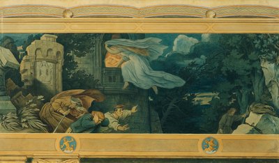 La bella Melusina: IX. El dolor de la madre de Melusine de Moritz Ludwig von Schwind