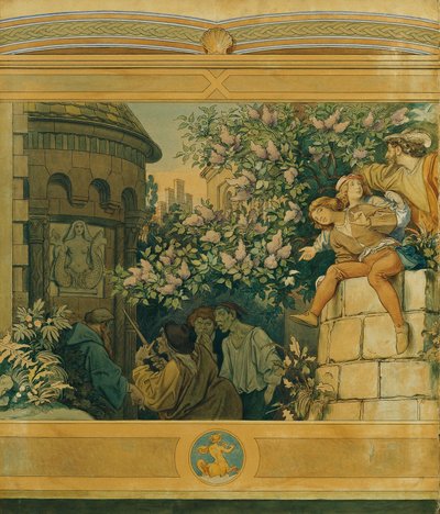 La bella Melusina: VI. las malas lenguas de Moritz Ludwig von Schwind