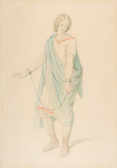 La soprano Karoline Hetzenecker en el papel de Sesto en La clemencia de Tito, ca. 1848 de Moritz Ludwig von Schwind