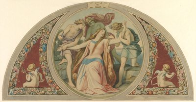 Tres chicos salvan a la desesperada Pamina del suicidio, 1864 de Moritz Ludwig von Schwind