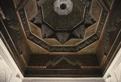 Kasbah de Thamiel glaoui, techo (detalle) de Moroccan School