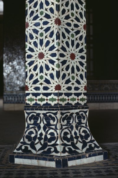Kasbah de Thamiel glaoui, azulejos zellij (detalle) de Moroccan School