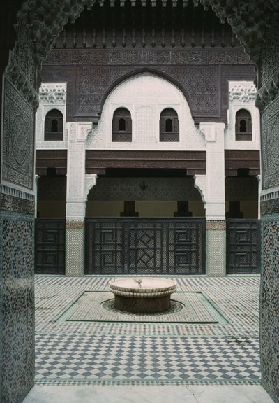 Madrasa Bou Inania, patio de Moroccan School