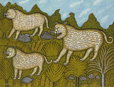 Familia del leopardo de Morris Hirshfield