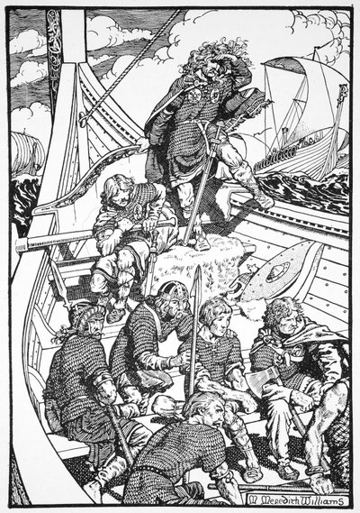 Harald Cabellera Hermosa, rey de Noruega, siglo IX o X, 1913 de Morris Meredith Williams