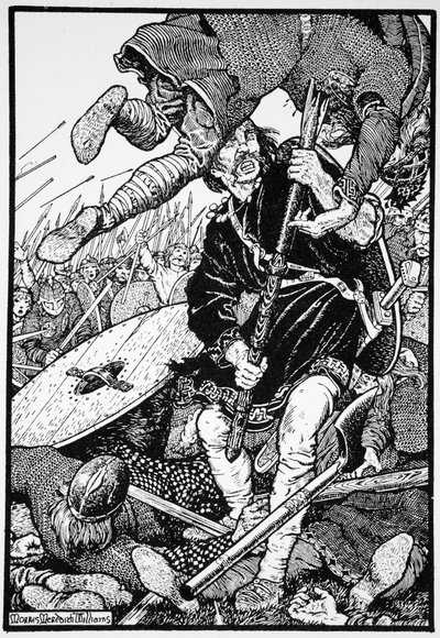 Thorolf mata al conde Hring en Brunanburh, 1913 de Morris Meredith Williams