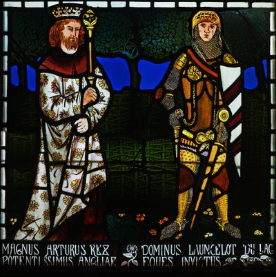 Rey Arturo y Sir Lancelot, 1862 de Morris and Co.