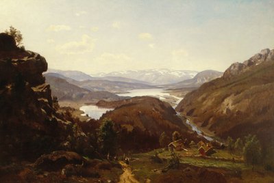 Vista hacia Al en Hallingdal 1871 de Morten Muller