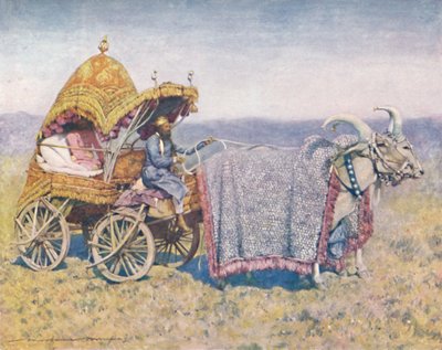 Un carro de bueyes nativo de Bikanir de Mortimer L Menpes