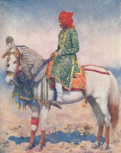 Un caballo de espectáculo del estado de Alwar de Mortimer L Menpes