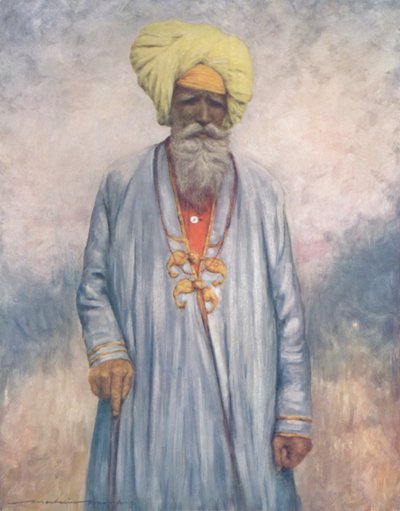 Un sirviente del Maharajá de Cutch, 1903 de Mortimer L Menpes