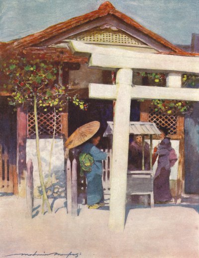Un templo soleado, c1887, 1901 de Mortimer L Menpes