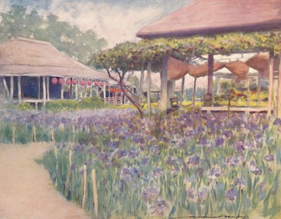 Un jardín de lirios de Mortimer L Menpes