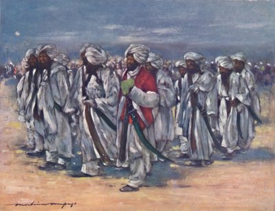 Jefes baluchis en el día del durbar de Mortimer L Menpes