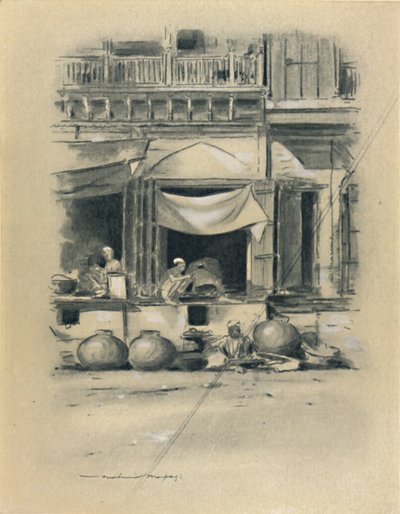 Bazar en Delhi, 1903 de Mortimer L Menpes