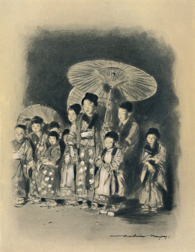 Niños viendo una obra de teatro, 1903 de Mortimer L Menpes