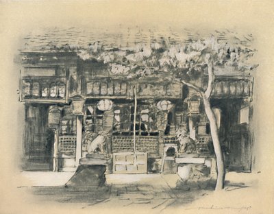 Entrada a un templo, 1903 de Mortimer L Menpes